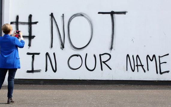Graffiti spotted around Derry following Lyra McKee's murder.