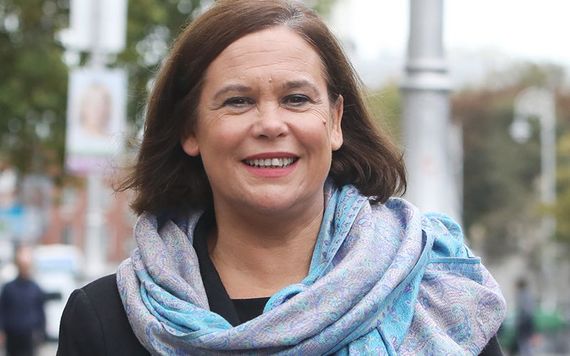 On the streets of Dublin, Sinn Fein leader Mary Lou McDonald.