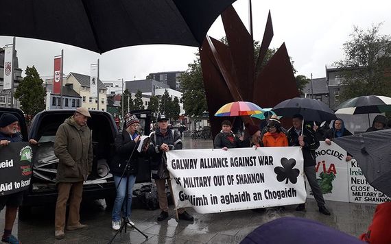 Protests against Donald Trump in Galway.
