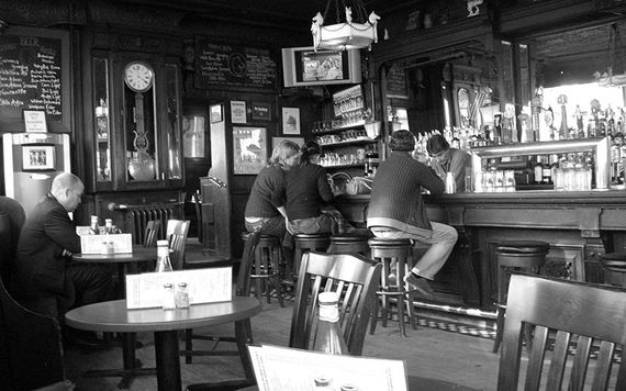 The interior of the White Horse Tavern.