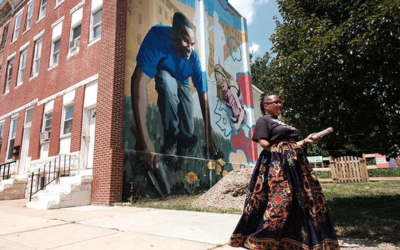 An activist from the group Ceasefire Baltimore.