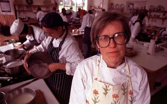 A young Darina Allen in the kitchen.