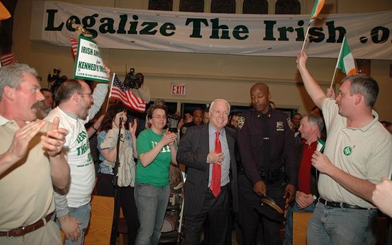 McCain was right about Irish immigration but wrong about Northern Ireland.
