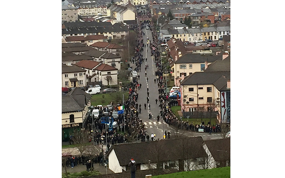 Thousands line the streets of Derry to pay their respects to McGuinness.
