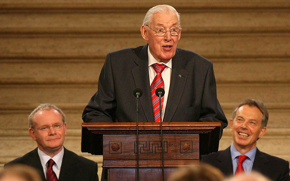 Rev Ian Paisley became a vocal advocate for the Northern Ireland Peace Process.