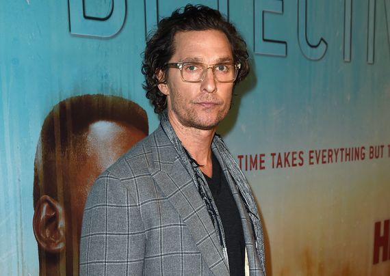 Matthew McConnaughey photographed at the premiere of True Detective.
