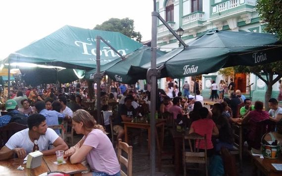Enjoying the ambience on the street outside O'Shea's Irish pub in Nicaragua. Photo: Ciaran Tierney
