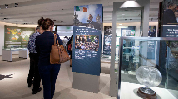 An Obama exhibition at the Plaza. Image Credit: Photocall Ireland.