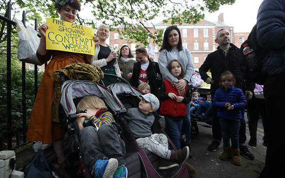 Parents for Choice protest the maternity hospital this week.
