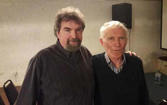 Brooklyn-born Tim Dwyer with Peter Mulryan in Queens, New York, last week. Both of their mothers were incarcerated in the Tuam Mother and Baby Home in the early 1940s. Photo: Ciaran Tierney Digital Storyteller.