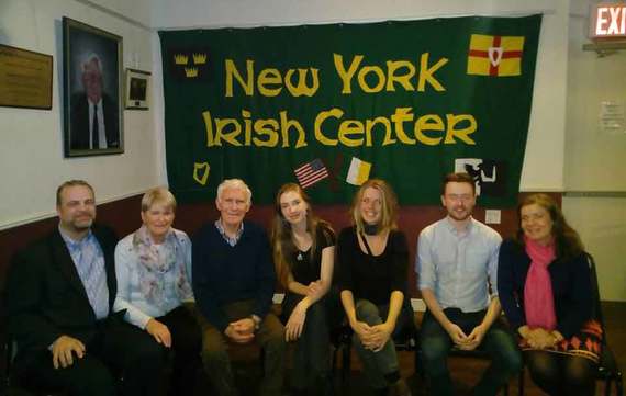 Members of the committee of the New York Irish Centre in Queens with Peter and Kathleen Mulryan and film-makers Mia Mullarkey and Alice McDowell following the screening of the 'Mother & Baby' documentary last week. Photo: Ciaran Tierney Digital Storyteller.