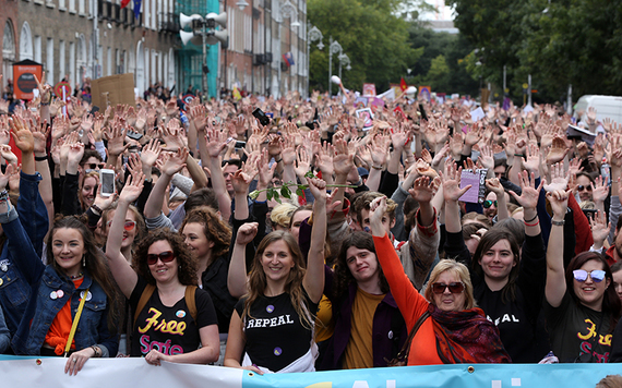 Massive crowds at Merrion Square, Dublin, after September's Pro-Choice march.