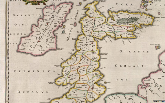 The Greek geographer Ptolemy’s map of Ireland and the UK