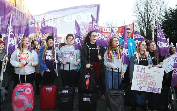 Pro-choice, anti-eighth amendment, march in Dublin.