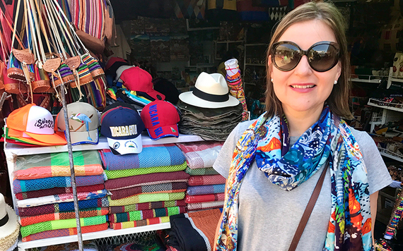 #WearingIrish in Nicaragua. Scarf: Jennifer Rothwell, bag Paul Costelloe, belt: Holden Leather Goods.