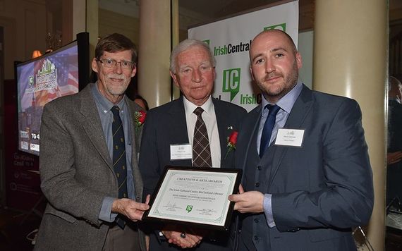 Honorees from the Irish Cultural Center and McClelland Library in Arizona with Kevin Gamble of award sponsor Feile an Phobail