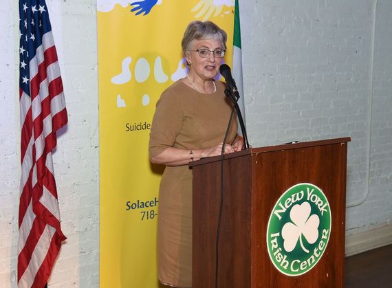 Katherine Zappone, the Irish Minister for Children and Youth Affairs, speaking at the recent Solace House launch.