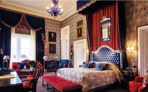 Stately bedroom in Ashford Castle