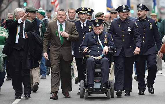 McDonald, paralyzed for 30 years after being shot in the line of duty, died Tuesday in hospital following a heart attack. The New York Irish community mourns his loss. Image: Irish America.