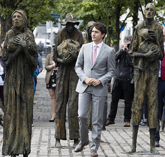 Canadian Prime Minister Justin Trudeau may have had a good time in Ireland but the Candian federal government are being criticized by Irish immigrants because of an English-proficiency test.