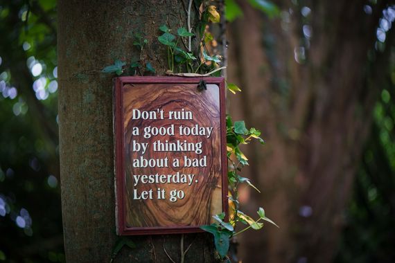 A sign, one of many, posted along the Thinking Path.