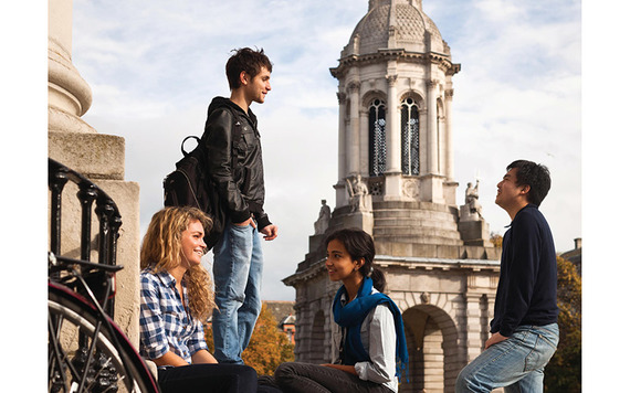 International students at Trinity College Dublin.
