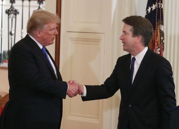 July 9, 2018: President Donald Trump introduces U.S. Circuit Judge Brett M. Kavanaugh, (R), as his nominee to the United States Supreme Court. (Getty Images)