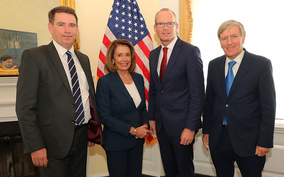 John Deasy photographed with Nancy Pelosi, Simon Coveney and Dan Mulhall in Washington DC.