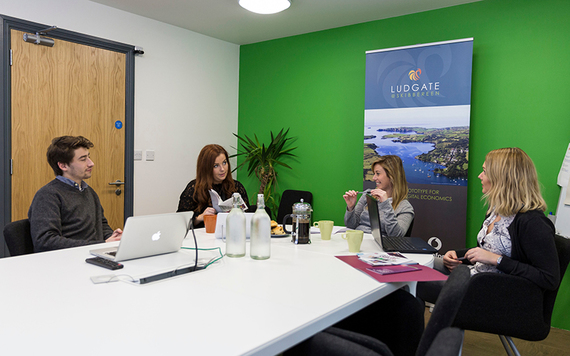 Young graduates working in the Ludgate Hub