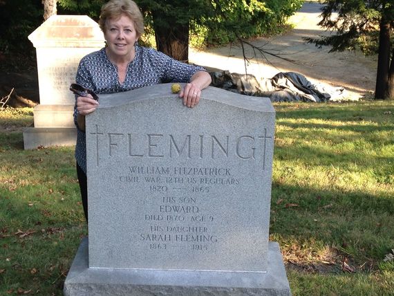 Kate memorialized her great grandfather William Fitzpatrick whose name did not appear on his daughter Sarah's family gravestone. William served in the 12th U.S. Regulars during the Civil War.