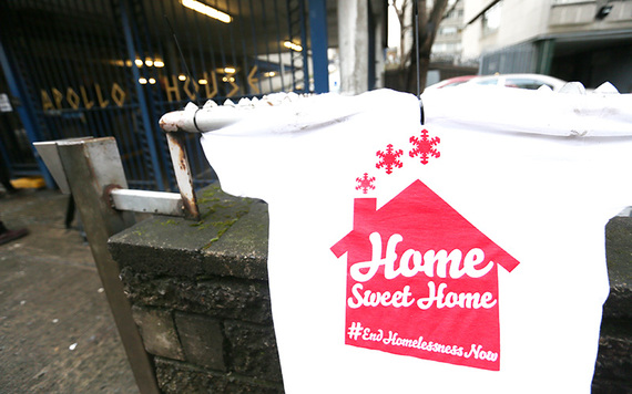 A "Home Sweet Home" tshirt hangs outsite Apollo House.