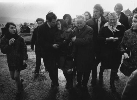 Grieving relatives of the victims of the Bloody Sunday massacre when British Paratroopers killed 14 civilians during a civil rights march in Derry. Credit: M. Stroud/Express/Getty Images