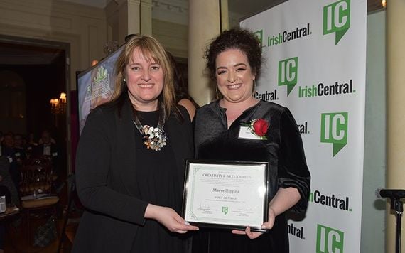 Bridget Bray of IrishCentral with honoree Maeve Higgins.Photo: Nuala Purcell