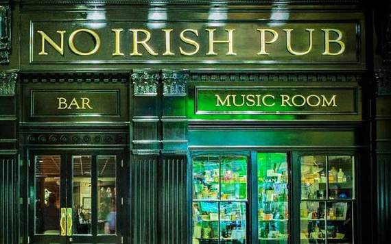 "No Irish": This fake pub in Detroit made a political point superbly.
