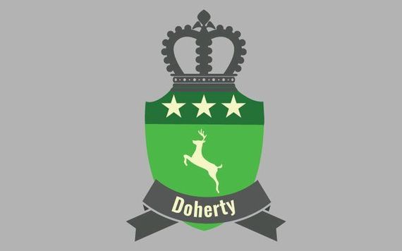 The Doherty family crest.