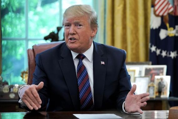President Trump in the Oval Office, at the White House.