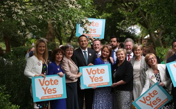 Fine Gael campaign for YES with Ireland's Taoiseach Leo Varadkar. Photo: RollingNews