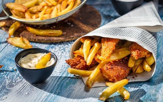 Guinness food pairings: Fish and chips.