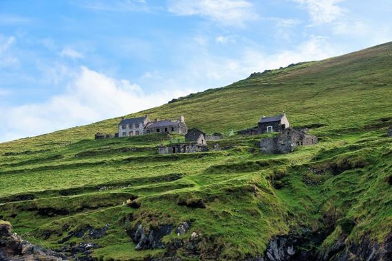 Abandoned cottages on Great Blasket Island. (Getty Images)