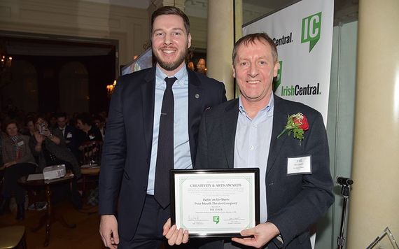 Greg King of Slane Irish Whiskey with honoree Don Creedon.Photo: Nuala Purcell