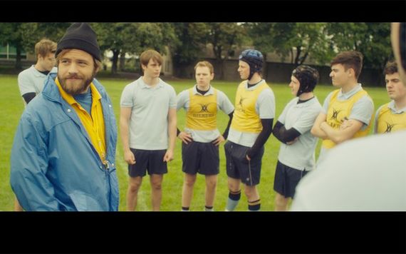 The rugby team in "Handsome Devil."
