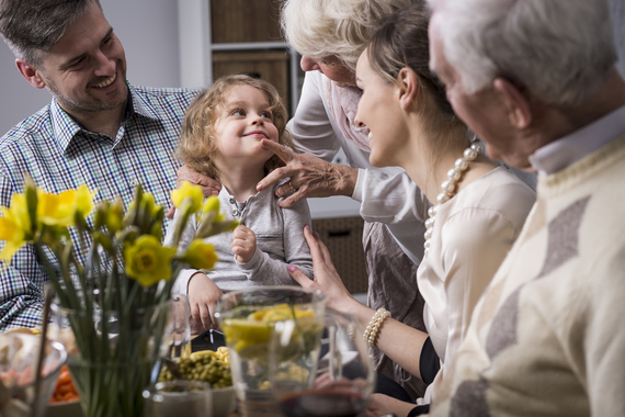 iStock Image. Family at dinner