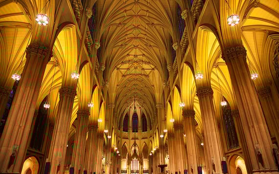 The Cathedral has 21 altars and 19 bells, each named after a different saint.