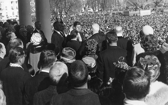 President JFK being sworn in.