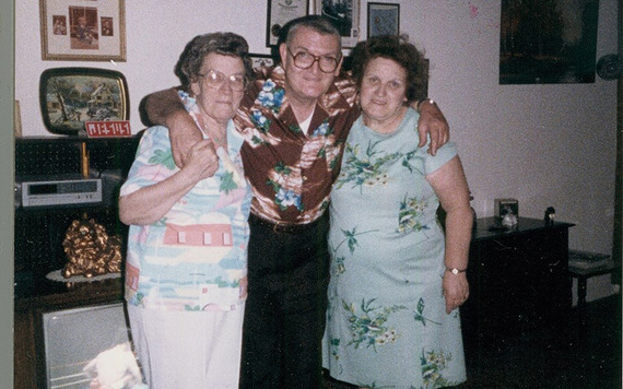 My father with his two sisters (Mary and Catherine) in 1997. All three are gone now.