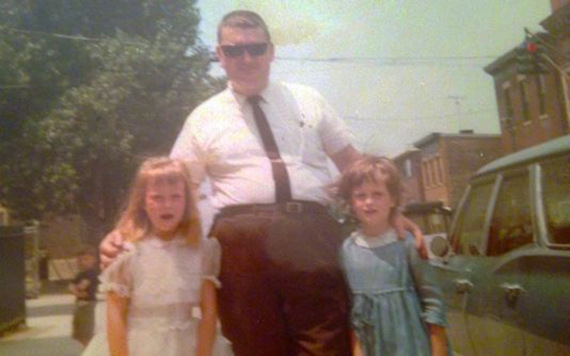 My father with my sister Eva and I in 1966.