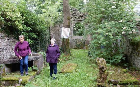 Kate and Eilish explore the old Kilmeane Graveyard in Mote Park just south of Roscommon Town looking for gravestones of a client’s ancestors.