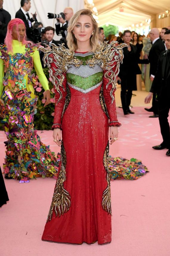 Saoirse Ronan at the 2019 Met Gala. Image: Getty.
