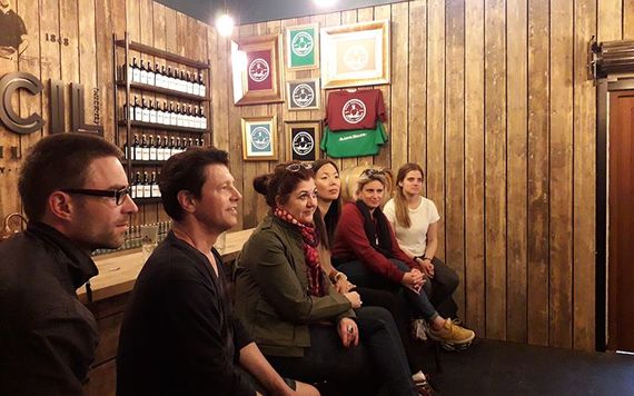 Tour group at Micil Distillery. Photo: Ciaran Tierney