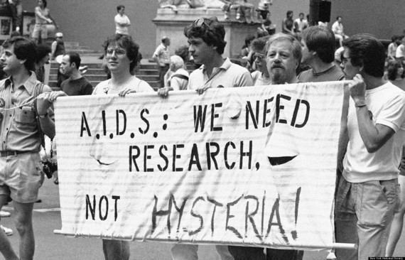 Marches call for medical research into AIDS and a stop to hysteria.